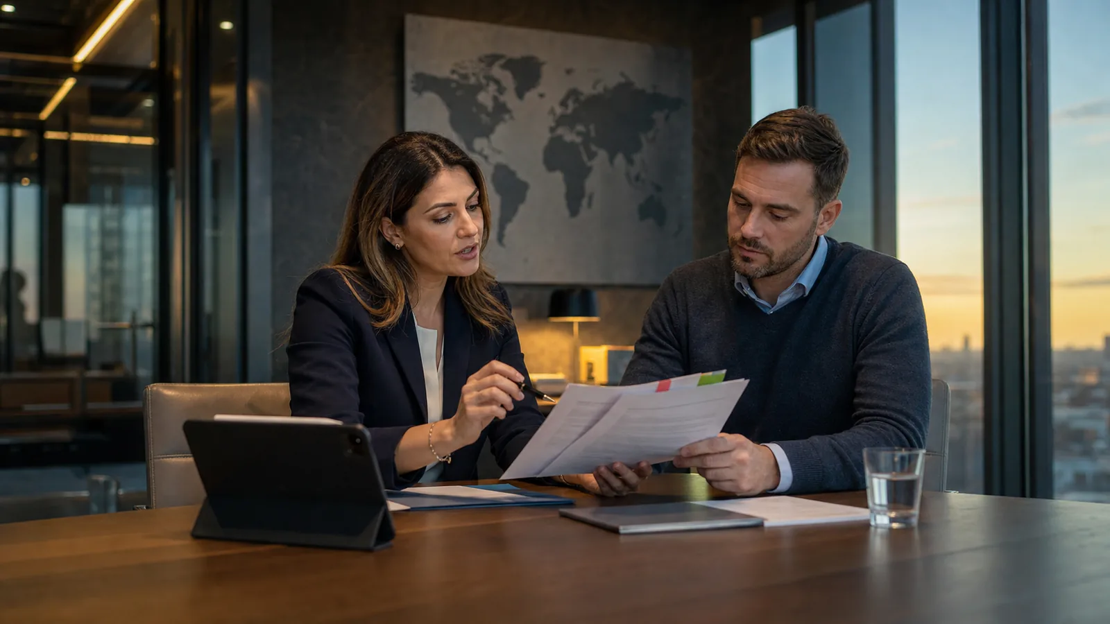 Can You Owe Your Forex Broker Money? UK, Cyprus and Offshore Rules Compliance adviser and forex client reviewing legal entity and client classification documents
