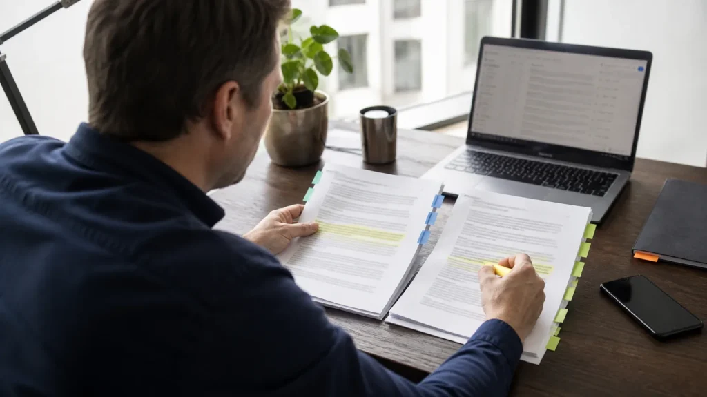 Can a Forex Broker Move Your Account to Another Legal Entity? Customer comparing old and proposed broker account agreements before a legal entity transfer