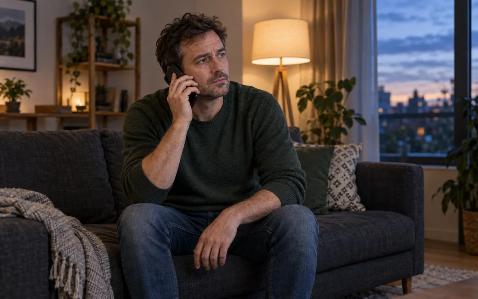 XTB Withdrawal Time: Processing, Bank Delays and Checks Concerned man listening during a phone call at home